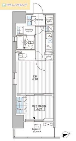 パークアクシス市川の物件間取画像